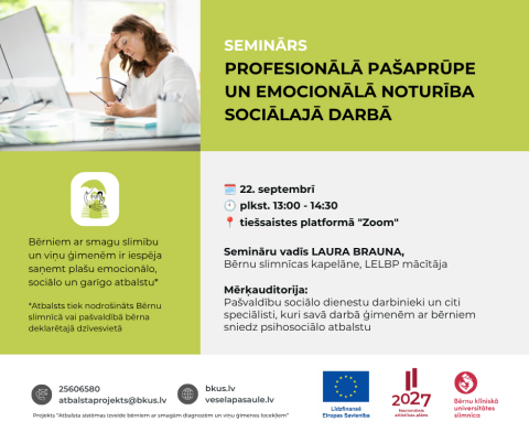 seminārs - profesionālā pašaprūpe un emocionālā noturība